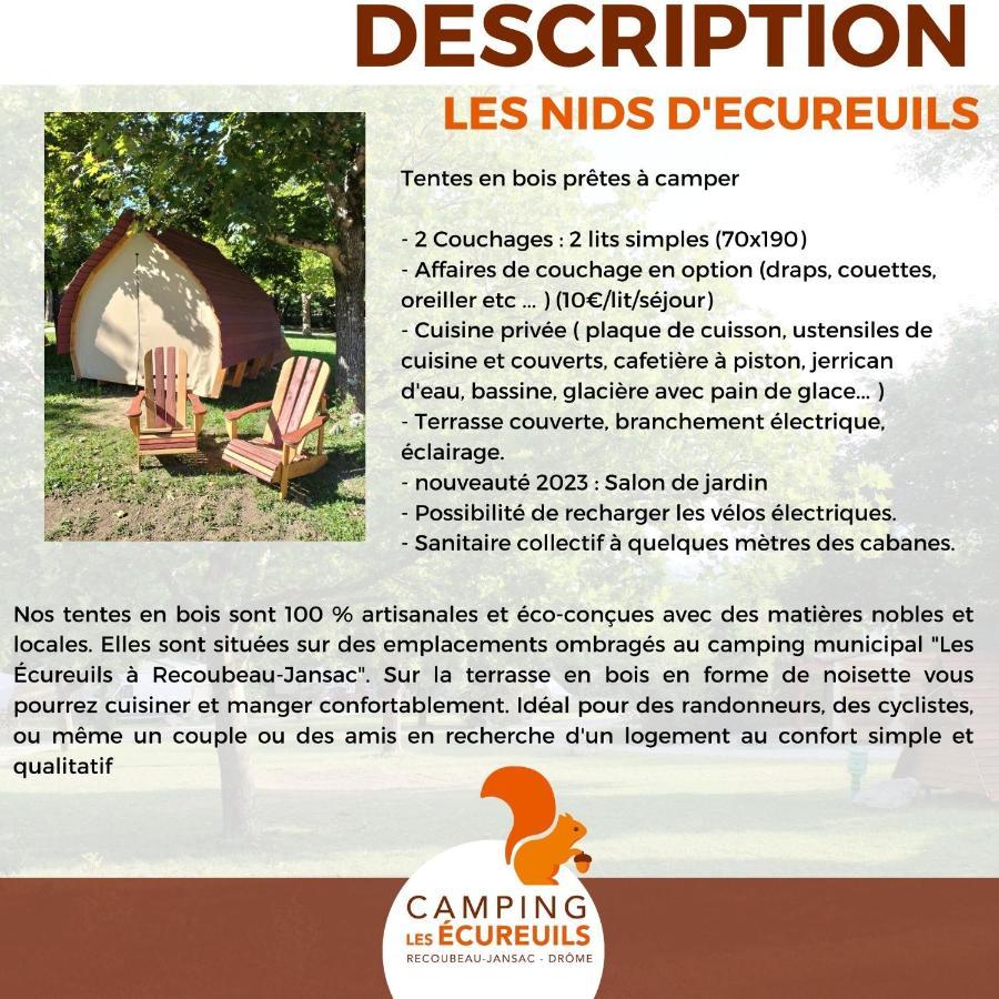 Habitat Createur - Hebergements Insolites Au Camping Municipal "Les Ecureuils" Recoubeau-Jansac Bagian luar foto
