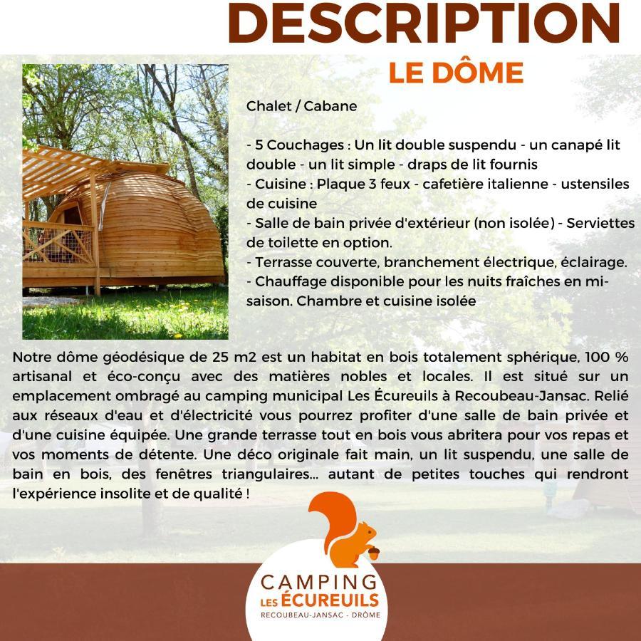 Habitat Createur - Hebergements Insolites Au Camping Municipal "Les Ecureuils" Recoubeau-Jansac Bagian luar foto